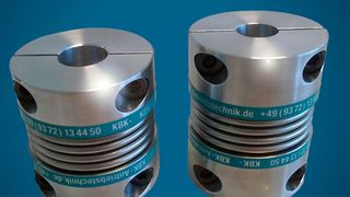 Die neuen KBK-Kupplungen sind rund 25 % kürzer und bis zu 60 % leichter als vergleichbare Metallbalgkupplungen. (KBK Antriebstechnik)