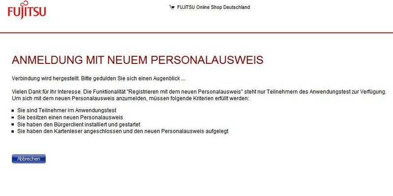 Online-Einkauf mit dem neuen Personalausweis nur für zugelassene Tester. (Archiv: Vogel Business Media)