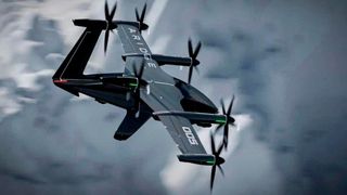 The Xpeng Aridge A868 is a pure flying car with a cabin for six passengers. It has a hybrid drive, which gives it a top speed of 360 km/h and a range of around 500 kilometers. (Image:Xpeng)