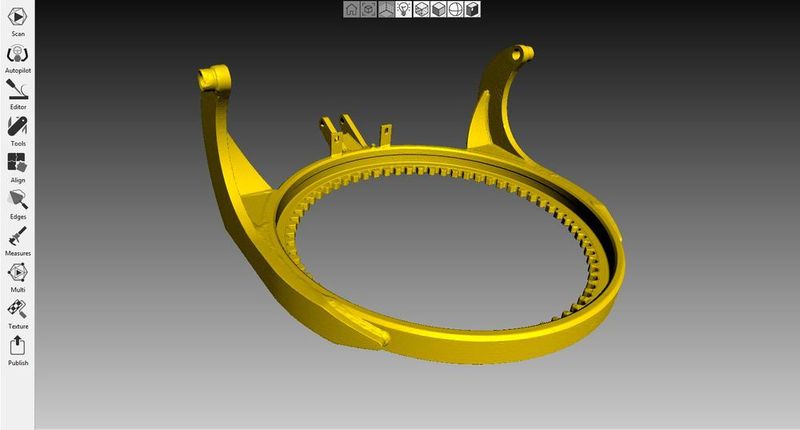 as STL-Modell des Drehkranzes in Artec Studio 11. (Artec 3D)