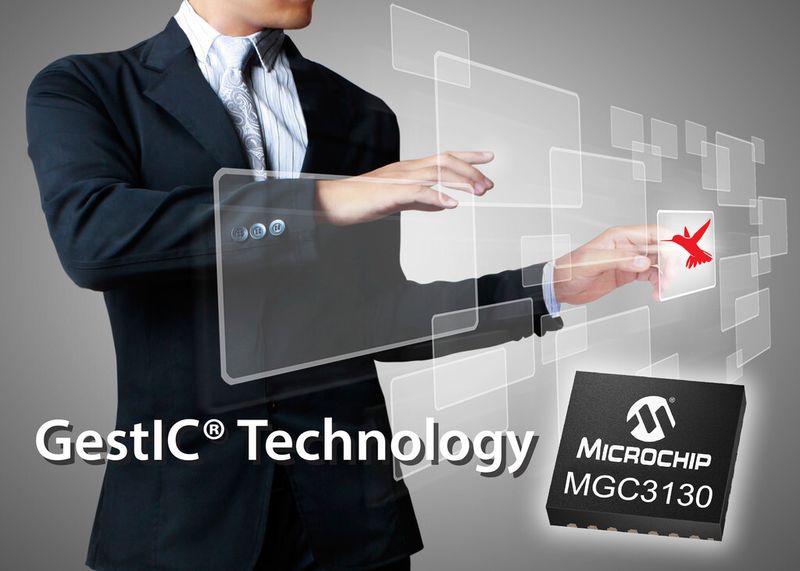 3D-Gestencontroller von Microchip: für konfigurierbare, E-Feld-basierte und berührungslose Bedienschnittstellen (Microchip)