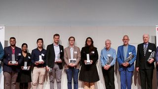 Die Gewinner des Clariant Cleantech Awards der Plätze eins bis vier, des Clariant Chemistry Award und des Poster Award. (Clariant)
