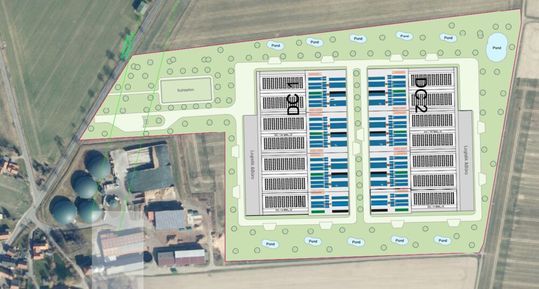 So könnte das Rechzentrum am Standort Schladen-Werla aussehen.(Bild:  gdd Green Datacenter Development)