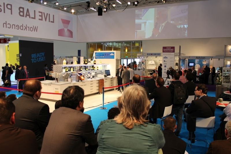 Impressionen von der Analytica 2016.Live Labs waren auch in diesem Jahr wieder da. (Bild: Back/LABORPRAXIS)