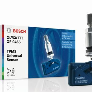 Die neuen Universal-Reifendruckkontrollsensoren Quick Fit decken über 90 Prozent des EU-Fahrzeugparks mit nur vier Sachnummern ab.(Bild:  Bosch)