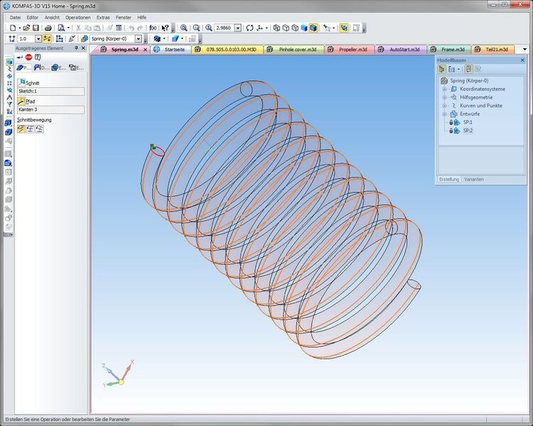 Highlights sind 2D- und 3D-Kurven: Polylinie und NURBS-Kurven, Spline und 3D-Spirale. (Bild: bhv)