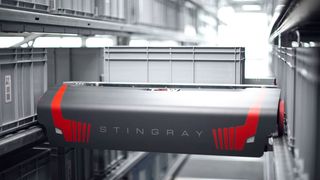 Das ist die neueste Version des Stingray-Shuttles der TGW Logistics Group aus Österreich. Wie der Hersteller betont, ist es derzeit weltweit das leistungsfähigste System seiner Art. Hier erfahren Sie noch mehr dazu ... (Bild: TGW Logistics Group)