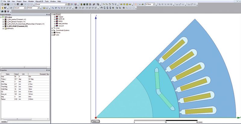 Bild 1a: Die grafische Oberfläche zur Definition des virtuellen Prototyps. (Bild: Cadfem)