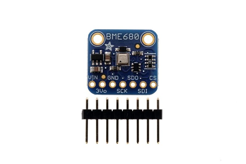 Im Programm von Digi-Key sind beispielsweise das Breakout-Board BME680 von Adafruit. Hier sind Temperatur-, Feuchtigkeits-, Druck- und Gassensor vereint.