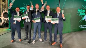 Die erfolgreichen Teilnehmer aus Deutschland freuen sich über das Ergebnis bei der Skoda-Challenge. (Bild: Skoda Auto Deutschland)
