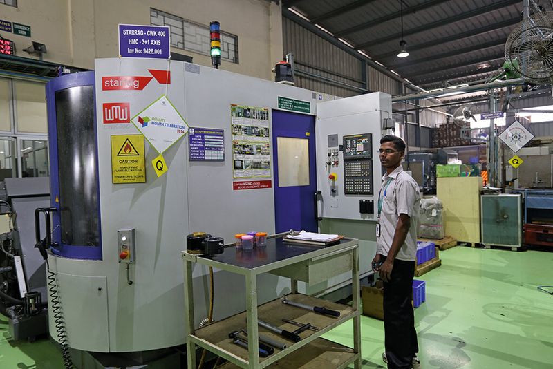 Indische Präzisionsfertigung für die Luft- und Raumfahrt  bei Titan mit Starrag-Maschine. (Anne Richter, SMM)