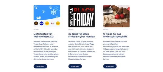 Artikel zum Nachlesen im Sendcloud Peak Season Hub.(Bild:  Sendcloud)