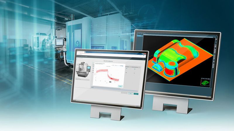 Siemens präsentiert im Rahmen von Siemens Industrial Edge neue Applikationen für Sinumerik Edge, der maschinennahen Plattform speziell für die Werkzeugmaschinenindustrie. Gezeigt wird die Edge Applikation Analyze MyWorkpiece /Capture, mit der die Aufzeichnung von Echtzeitdaten rund um die Werkstückbearbeitung möglich ist sowie die speziell darauf abgestimmte CNC-Shopfloor Management Applikation Analyze MyWorkpiece /Toolpath, mit deren Hilfe die erfassten Daten visualisiert und analysiert werden können. Außerdem stellt Siemens mit Analyze MyMachine /Condition eine Edge Applikation im Bereich der Zustandsüberwachung von Werkzeugmaschinen vor. (Siemens )