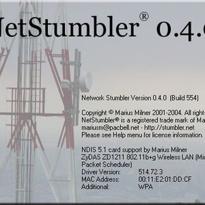 Die aktuelle Version 0.4.0 von NetStumbler stammt aus dem Jahr 2004.