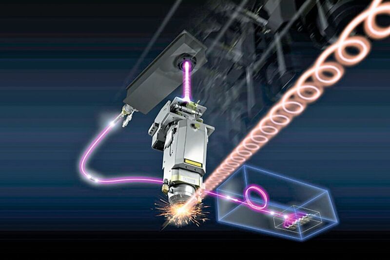 Grâce à sa capacité à modifier la trajectoire du faisceau laser pendant la découpe, la technologie LBC offre des possibilités jamais atteintes auparavant avec des machines de découpe laser. (Amada)