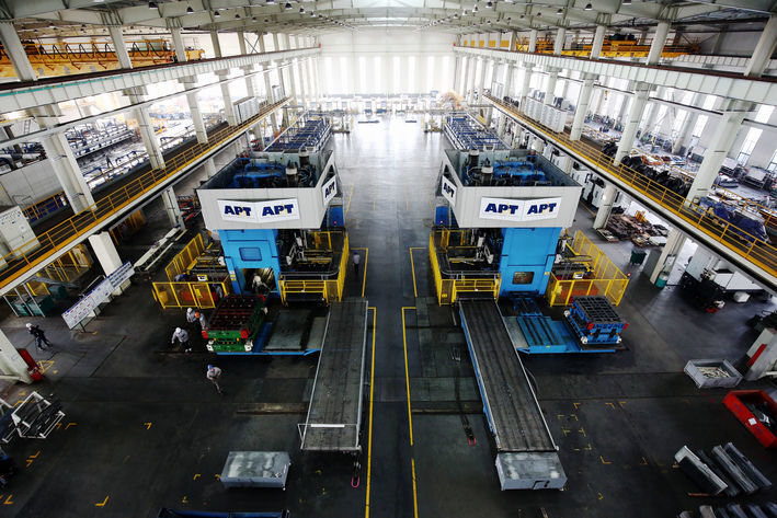 Presshärteanlagen von AP&T sind in einer Reihe von Produktionsanlagen der Firma Yifeng im Einsatz, unter anderem hier in Ningbo. (AP&T)