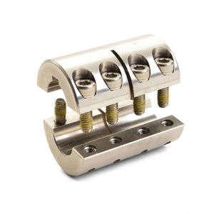 Korrosionsbeständige zweiteilige starre Kupplung von Ruland aus Edelstahl mit firmeneigener Nypatch-Beschichtung der Schrauben(Bild:  Ruland)