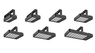 Die Universalstrahler HRS-06-L von Ledaxo verfügen über ein breites Leistungsspektrum von 6.000 bis 49.600 Lumen Lichtstrom. (Bild: Ledaxo)