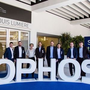Sophos-Empfang am Palais de Festival (v. l.): Frank Höfer, Lars Arndt (MarcanT) Anja Marohn (Infinigate), Andreas Bechthold (Infingate), Mike Rakowski (Also), Achim Cremer (Netsec), Sascha Odenthal (Infinigate), Ricardo Ritzinger (Also)