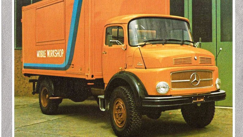 Ebenfalls ein mobiler Werkstattwagen vom Typ STW-F-4500/II Co auf Mercedes-Benz-Rundhauber. (Bild: Friedrichs)