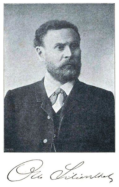 Otto Lilienthal gilt heute als der erste erfolgreiche Flieger der Menschheit. Er studierte den Flug der Störche und baute danach seine ersten Flugmodelle. (gemeinfrei)