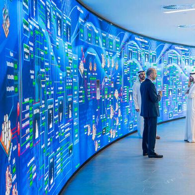 Le centre de commande numérique panoramique d'Adnoc. (Source :Adnoc)