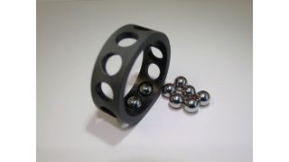 Ball bearing cages are among the typical Tecasint 8591 applications. (Source: Ensinger)