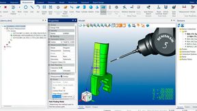Simulation of sweep scanning inspection of a turbine blade in LK Metrology’s Camio 2026 R1 programming, analysis and reporting software, which now provides comprehensive support for Renishaw’s Revo 5-axis scanning probe system. (Source: LK Metrology)