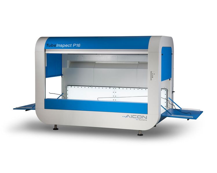 Die neue Messzelle Tubeinspect P16 soll als vergrößerte Version des Grundmodells insbesondere bei der Vermessung mittlerer und langer Rohre und Drähte punkten.  (Bild: Aicon 3D Systems)