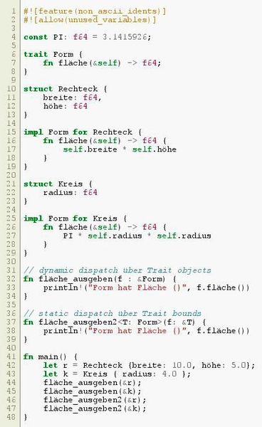 Bild 5: Traits, Trait bounds und Trait objects in Rust. (bbv Software Services)