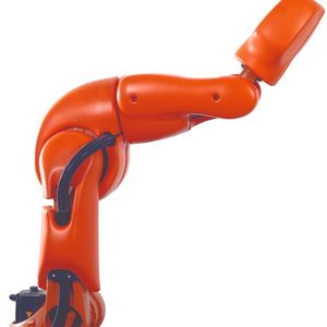 Bild 1: Roboter mit weichen, für den Menschen verletzungsarmen Oberflächen. Bild : MRK-Systeme