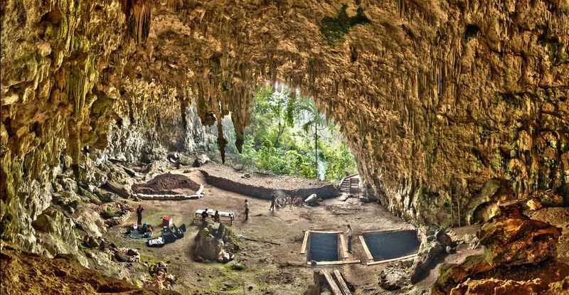 Auch ganze Ausgrabungsstätten wie hier die Liang Bua Höhle in Indonesion wurden gescannt (Smithsonian)