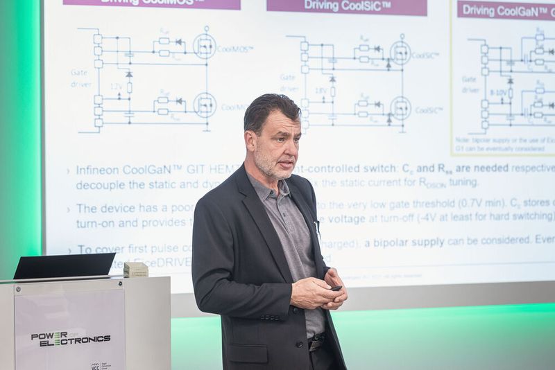 Unter dem Motto „Power of Electronics” versammelten wir am 18. und 19. Oktober 2022 sechs Elektronikkonferenzen in Würzburg: Entwicklerforum Leistungselektronik, DC/DC-Wandler-Tag, Schaltnetzteiletag, Batteriepraxis Forum, Praxisforum Elektrische Antriebstechnik und Cooling Days. Auch 2023 findet Power of Electronic statt. Merken Sie sich bereits jetzt den Termin vor: 17. bis 18. Oktober 2023.  (Bild: Stefan Bausewein )