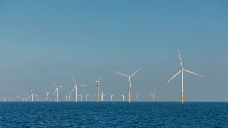 Der Windpark Borkum Riffgrund 3 in der Nordsee.(Bild:  Ørsted)