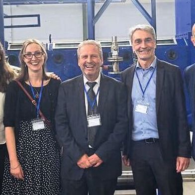 V.l.n.r.: Sofija Kovacic, Valerie Bahr, Eva Kopf, Maëva Pratlong, Carlo Burkhardt, Jonathan Loeffler, Nelson Brito, Charlotte Schlicke (Bild: Steinbeis Europa Zentrum)
