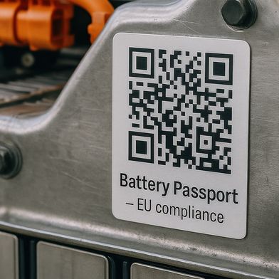 im Hinblick auf die ab 2027 verbindlichen Anforderungen der EU Battery Regulation wurde jetzt eine standardisierte Grundlage für die Umsetzung des digitalen Batteriepasses geschaffen.  (Bild: © Marina Dubin – stock.adobe.com/KI-generiert.)