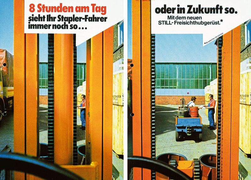 Mit der Einführung des ersten Freisicht-Hubgerüsts in den 70er-Jahren beweist Still ein feines Gespür für die Bedürfnisse seiner Kunden. (Still)