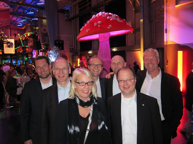 Das Ricoh-Team (v. l.): Bastian Fengler, Harald Gordon, Ursula Risch-Sauer, Christoph Heggemann, Richard Götz,  Ortwin Klinkenberg und Richard Murphy (Bild: IT-BUSINESS)