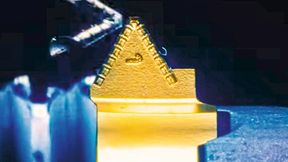 Werkzeug mit 3D-gelaserter Spanformgeometrie. (Bild: Simtek AG)