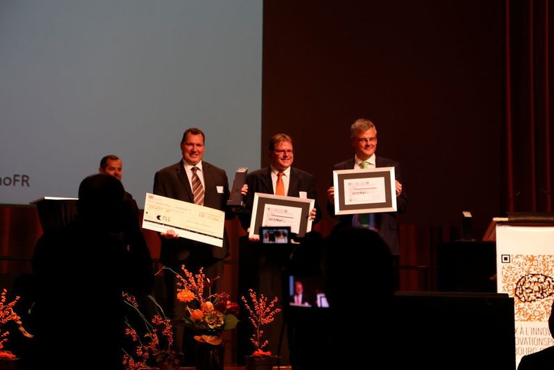 Cérémonie de remise des prix de l'innovation du canton de Fribourg: Les gagnants sont PMF System pour les startups et Frewitt pour la catégorie entreprise. (JR Gonthier)