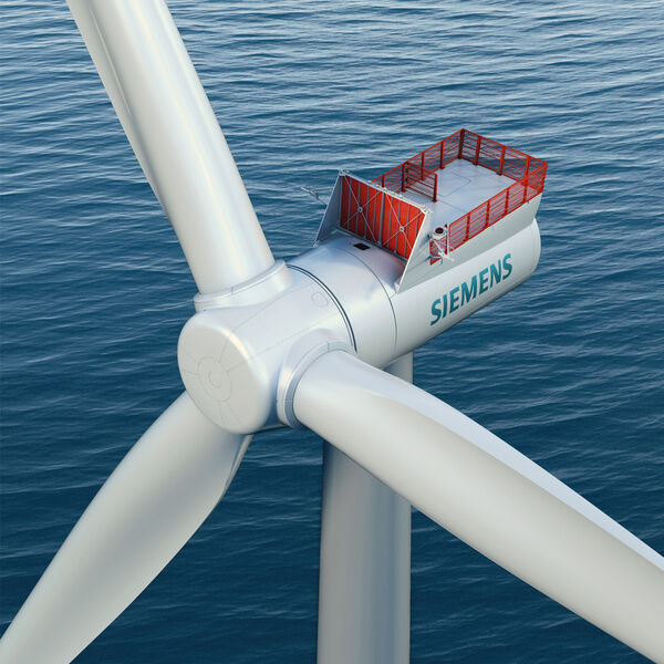 Die neue Siemens Turbine erzeugt unter Offshore-Bedingungen jährlich etwa 32 Mio. Kilowattstunden saubere Energie. Das entspricht dem Strom für 7000 Haushalte. (Bild: www.siemens.com/press)