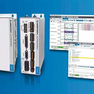 Leistung trifft auf Benutzerfreundlichkeit: Die Steuerungsplattform Automation1 ermöglicht die direkte Ansteuerung von Servo- und Schrittmotoren, Galvo-Scan-Köpfen, piezoelektrischen Aktoren und verschiedenen anderen Geräten. Die einzelnen Achsen sind über den HyperWire-Bus verbunden, den leistungsfähigsten Kommunikationsbus der Motion-Control-Branche.(Bild:  Aerotech)
