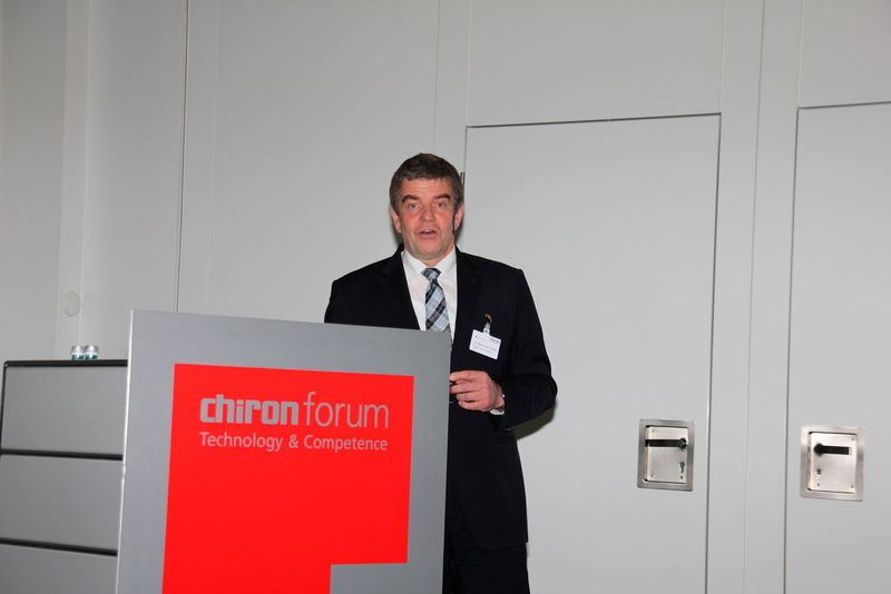 Dr. Heinz-Jürgen Prokop, Geschäftsführer Entwicklung und Einkauf bei Trumpf Werkzeugmaschinen sowie neu gewählter VDW-Vorstand, berichtet über die Erfahrungen bei Trumpf zum Thema Industrie 4.0. (Bild: Sonnenberg)