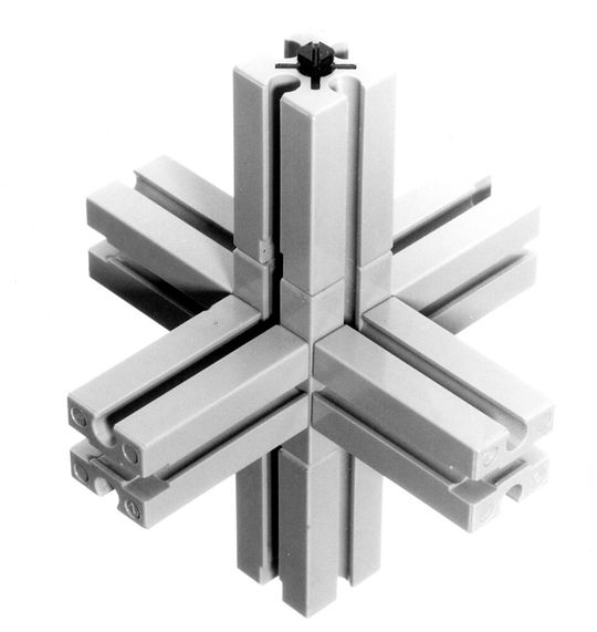 Die hochwertigen Bausteine mit ihrer Zapfen-Nut-Verbindung überzeugten bereits kurz nach ihrer Markteinführung durch ihre besonders stabile Verbindung.(Bild:  Fischertechnik)