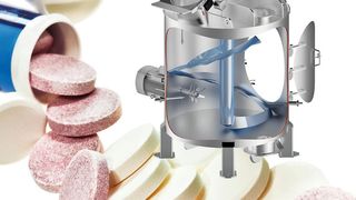 Mischer von Amixon für die Herstellung von pulvrigen Nahrungsergänzungsmitteln und Brausetabletten (Bild: Amixon)