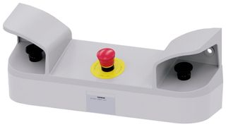 Eine Zweihandschaltung soll ermöglichen, einen gefährlichen Ablauf so zu starten, dass der Werker mit keiner seiner beiden Hände in die Gefahrenstelle greifen kann. (Siemens)