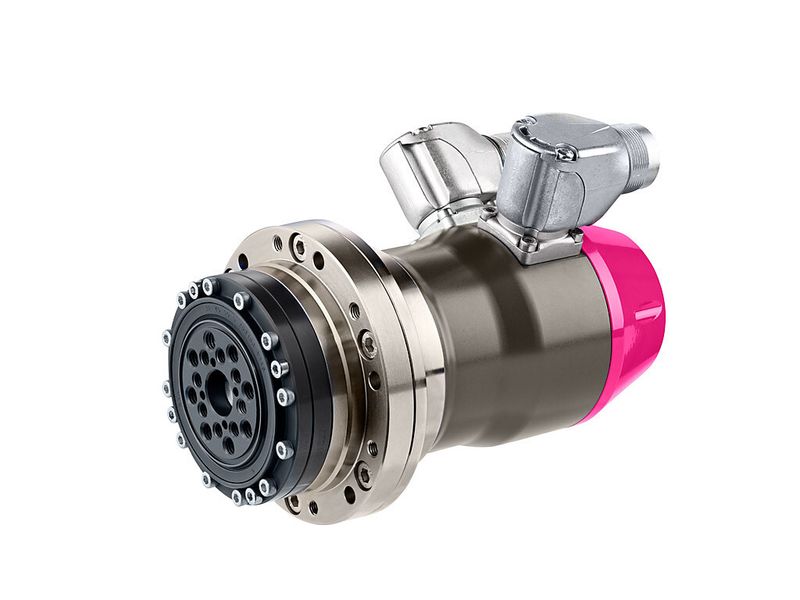 In den Servoantrieben der Baureihe Lynxdrive werden AC-Servomotoren mit konzentrierter Wicklung und ein Harmonic Drive-Getriebe zu einem kompakten und flach bauenden Antrieb kombiniert.  (Bild: Harmonic Drive)