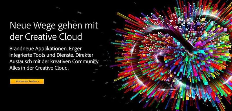 Adobe schickt die Kreativen in die Cloud. Programme wie Photoshop, Illustrator, Indesign und Dreamweaver werden nur noch für das Abo-Modell Creative Cloud (CC) weiterentwickelt. (Adobe)