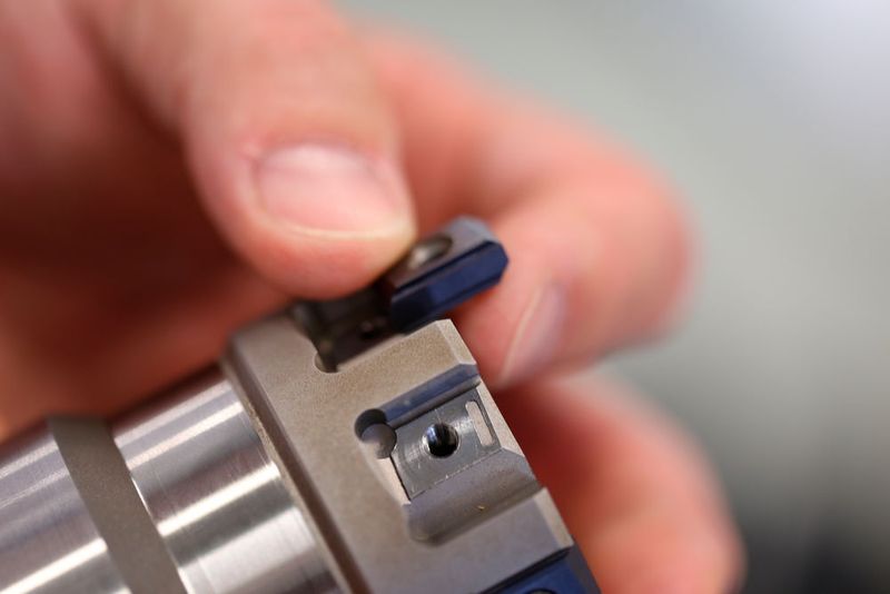 Bei den moderen Reibköpfe können die Schneiden einzeln getauscht werden. Präzision bleibt gegeben. (Matthias Böhm)