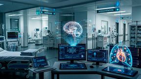 Künstliche Intelligenz kann an vielen Stellen im Krankenhaus unterstützen. (Bild: Gemini / KI-generiert)
